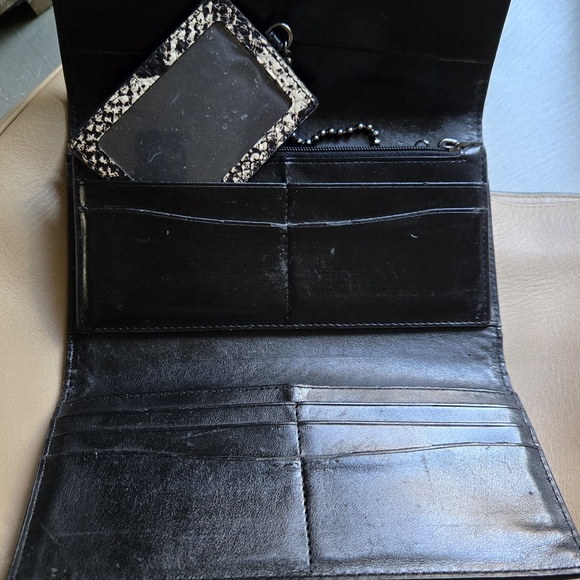 Coach Python Pattern Clutch - Black and Cream - Picture 3 of 4